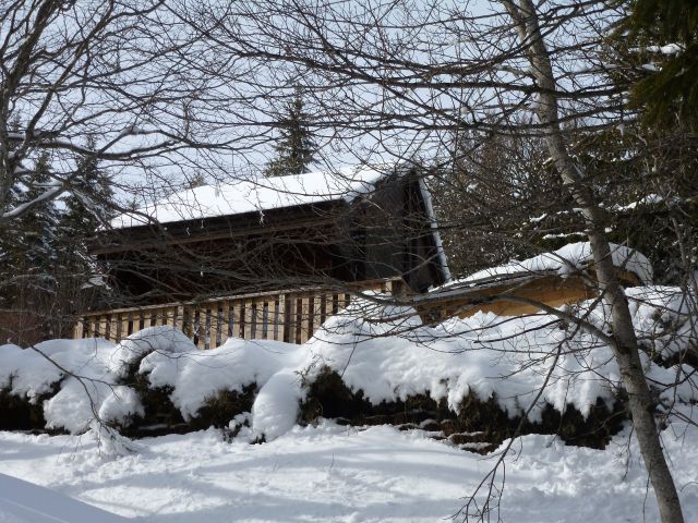 Le chalet d'Ania en hiver.